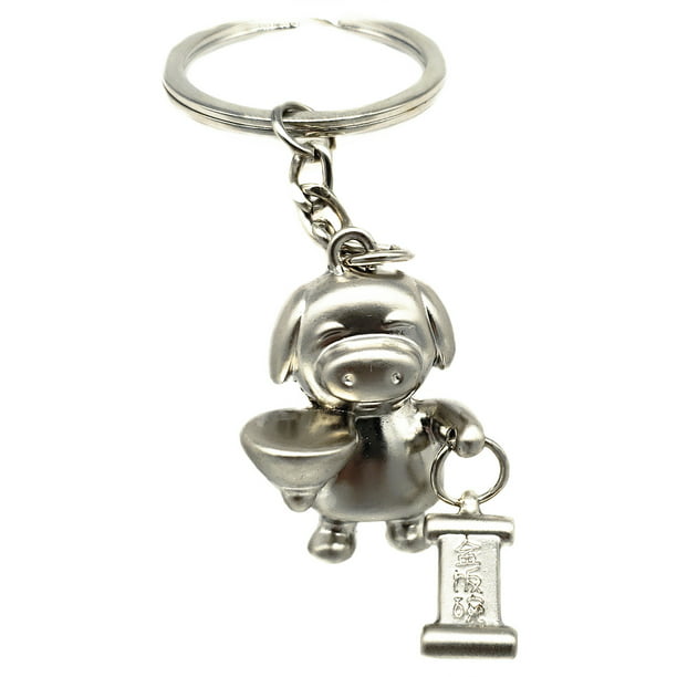 Feng Shui Chinese Zodiac Pig Key Ring Key Chain Amulet 